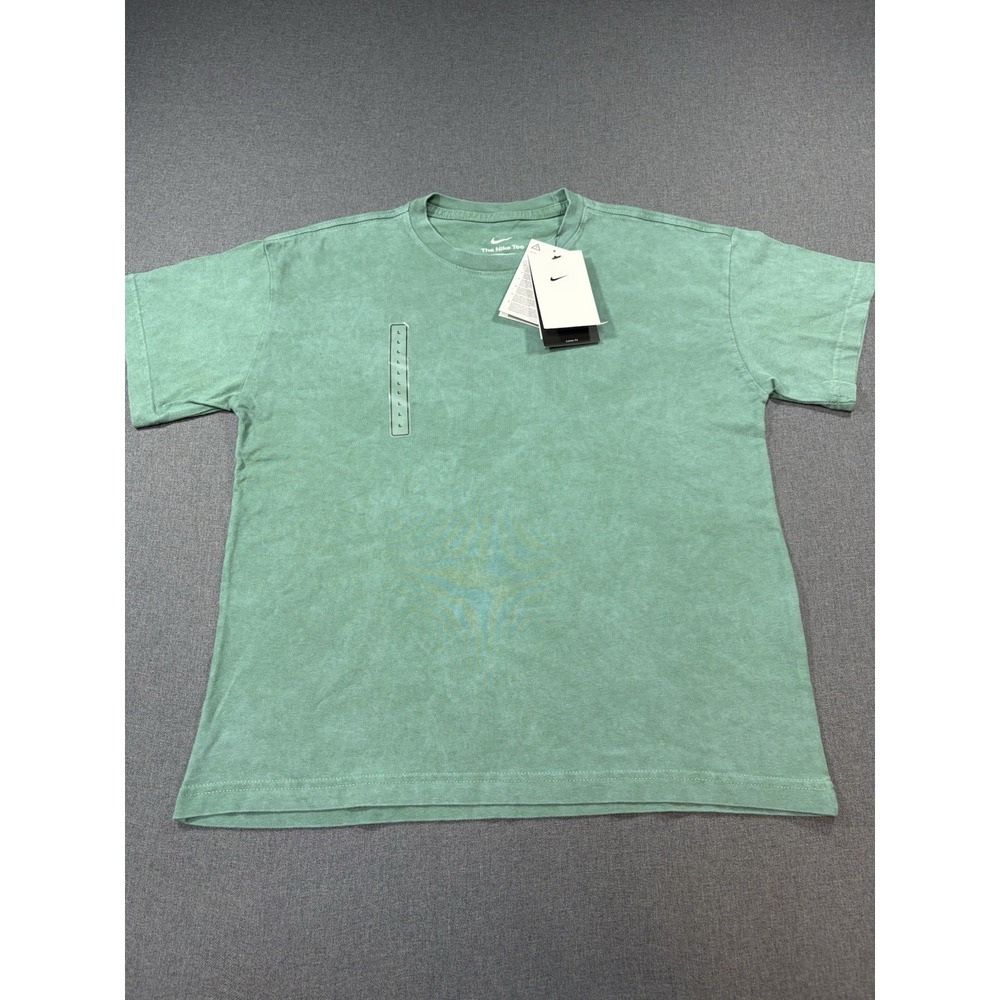 New Nike Club Wash Green Tie Dye Loose Fit Short Sleeve TShirt Youth L Retro